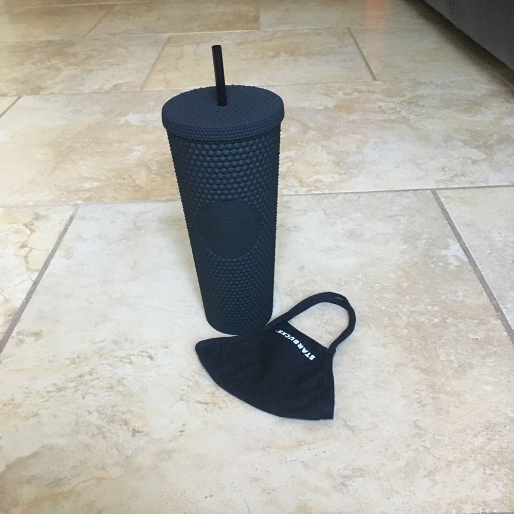 Starbucks Matte Black Tumbler + Starbucks Mask - Picture 6 of 13